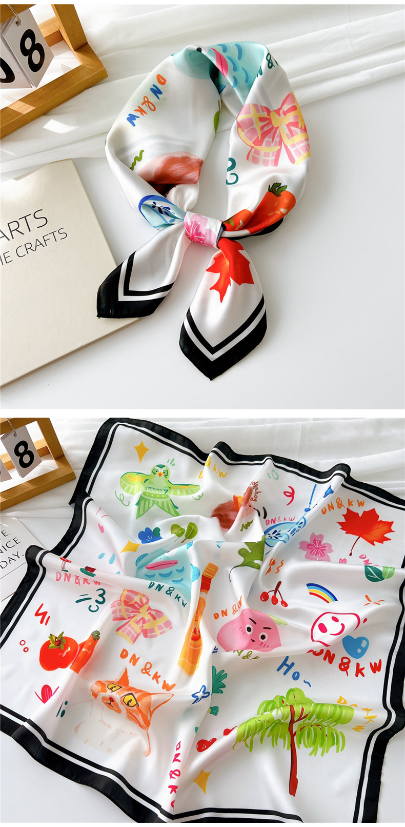Elegant Style Women's Elegant Geometric Polyester Silk Scarves