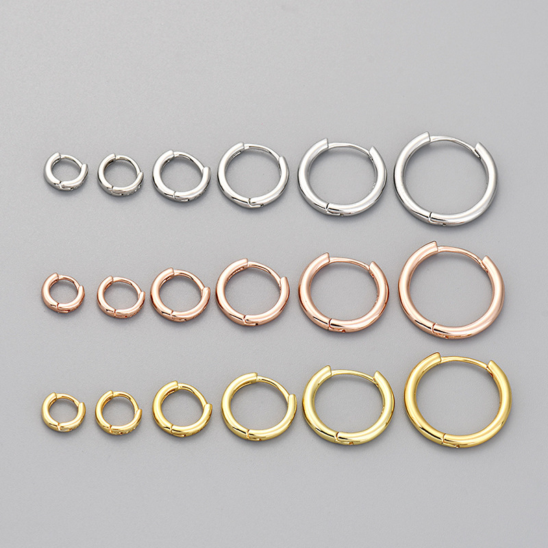 Cross-Border Korean Style Plain Small Earrings, Simple and Versatile, No-Removal Earrings for Sleeping, Niche Design, High-End Earrings, Exquisite Cross-Border Korean Style Plain Small Earrings, Simple and Versatile, No-Removal Earrings for Sleeping, Niche Design, High-End Earrings, Exquisite