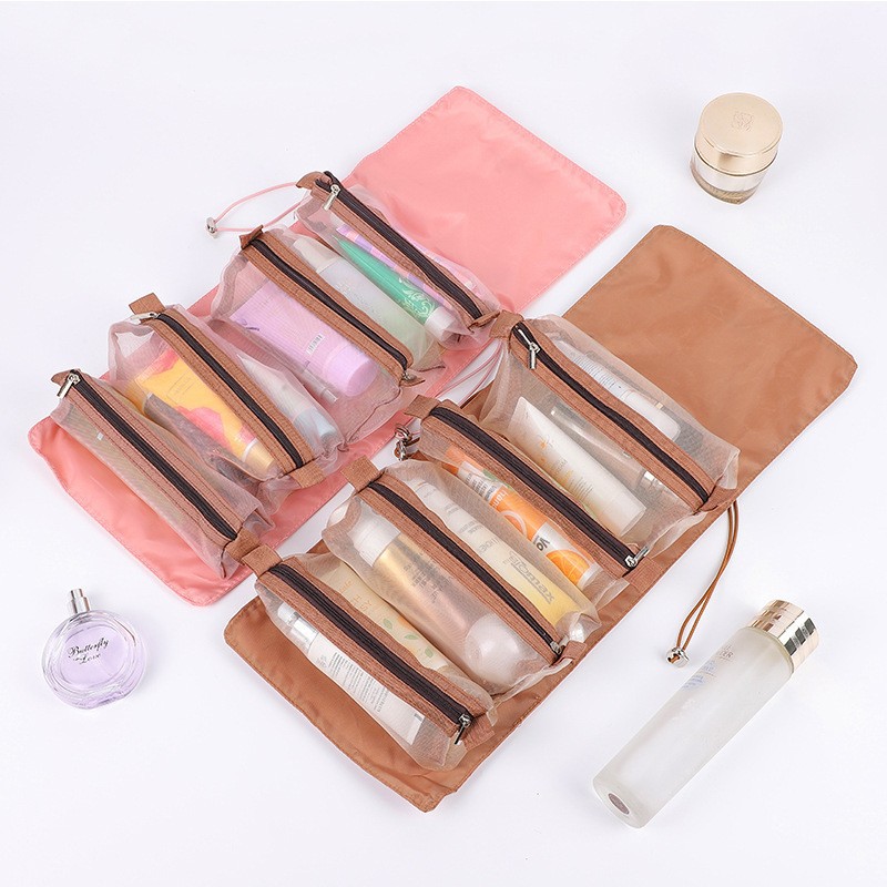Coreano ins cuatro en uno dividido bolsa de maquillaje de viaje lavado bolsa de almacenamiento portátil de gran capacidad artefacto de viaje de negocios