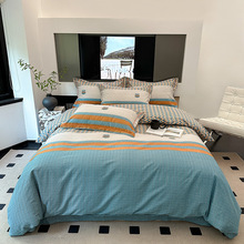 秋冬加厚涤棉磨毛四件套活性印花床单被套保暖床上用品南通市家纺