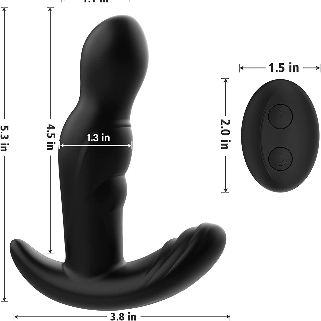Prostate Massager Remote Controlled Vibrating Anal Plug Silicone_voghion.com