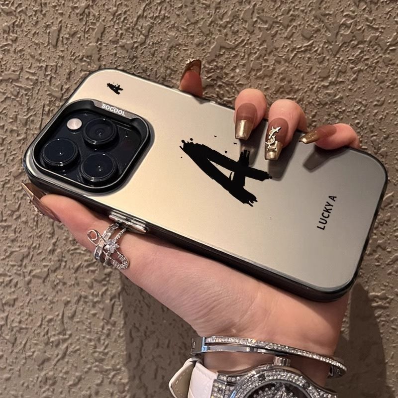 ラッキーアルファベットはアップル15携帯ケースiPhone14promax/13/12/11高級xs/xrのアイデアを適用する|undefined