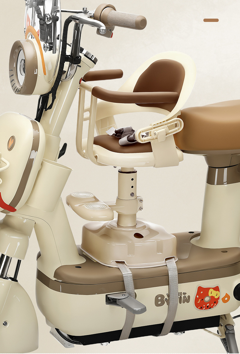 New Electric Vehicle Child Seat with Front-Mounted Pedal, Battery-Powered, Suitable for Babies and Infants, Can Be Used as a Seat or a Stool, with Adjustable Height