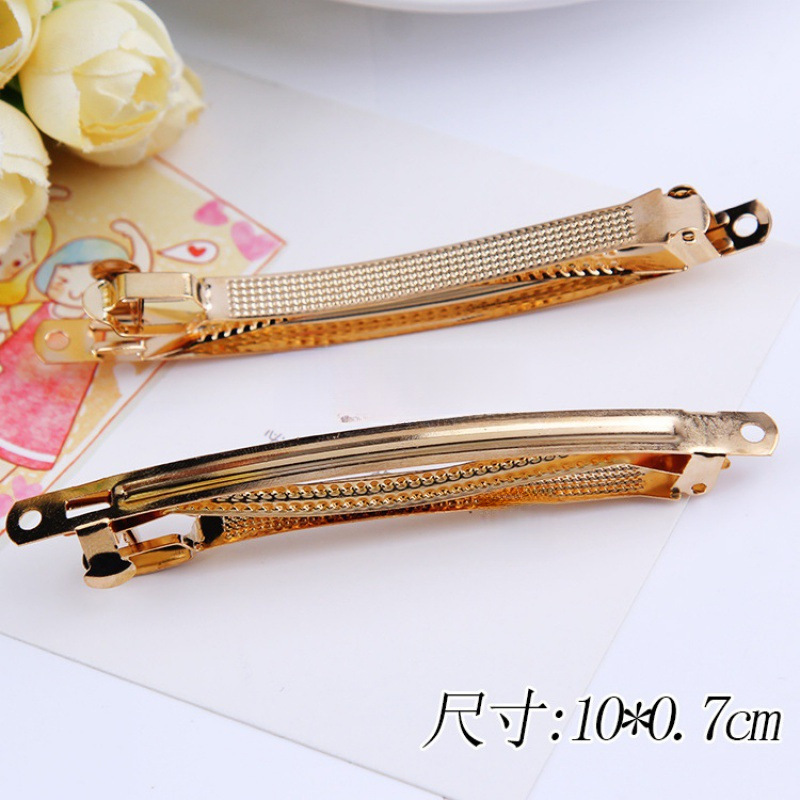 10cm thin gold spring clip one