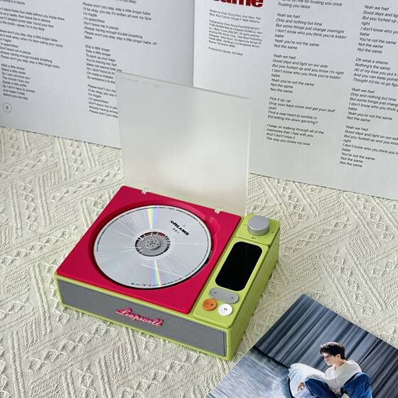 Bayin box 2025 new CD player retro two-way Bluetooth speaker USB album CD all-in-one player gift