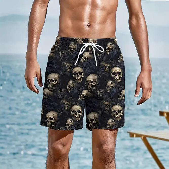 Cross-border 2025 New Amazon European and American Fashion Casual Sailing Pattern Men's Casual Shorts