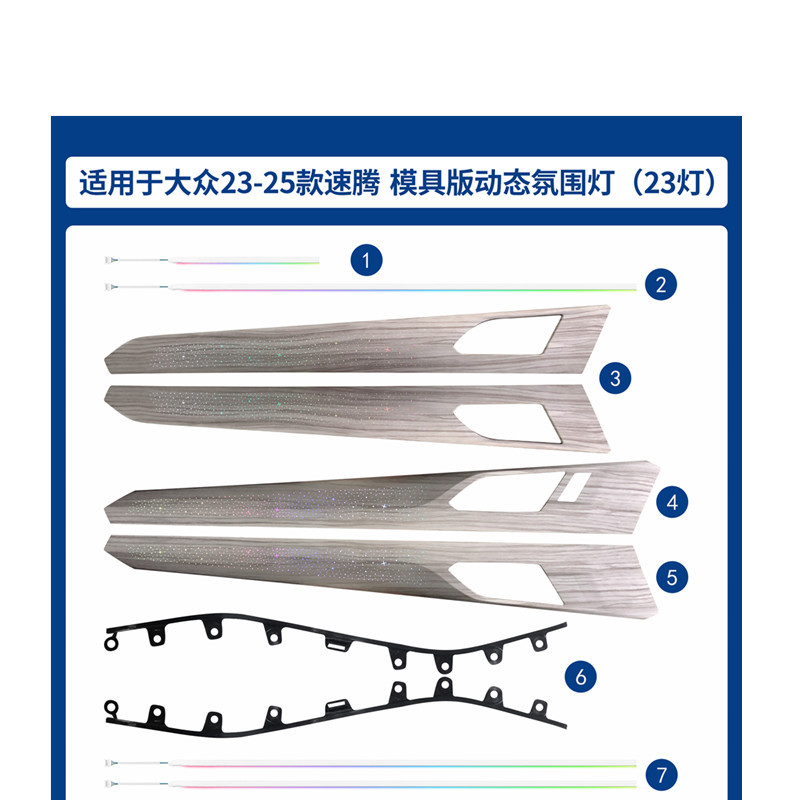 Volkswagen 23 velocidad (cielo estrellado) luces de atmósfera especiales (completo dinámico) molde versión dinámica