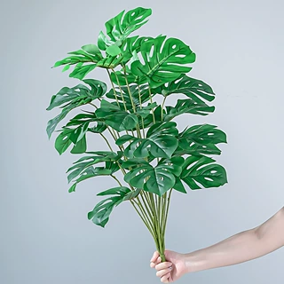 龟背叶龟背竹仿真绿植落地盆栽仿真花叶客厅大盆栽人造假龟背竹