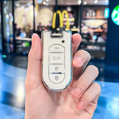 Perodua Beiluda Car Remote — Car key bag - beilu-model-a-smart-4-button-single-shell-white