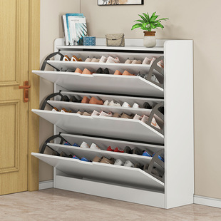Ultra-Thin Tipping Bucket Shoe Cabinet for Home Entrance Space-Saving Large-Capacity Multi-Layer Shoe Rack Multi-Functional Storage Cabinet Entrance Cabinet