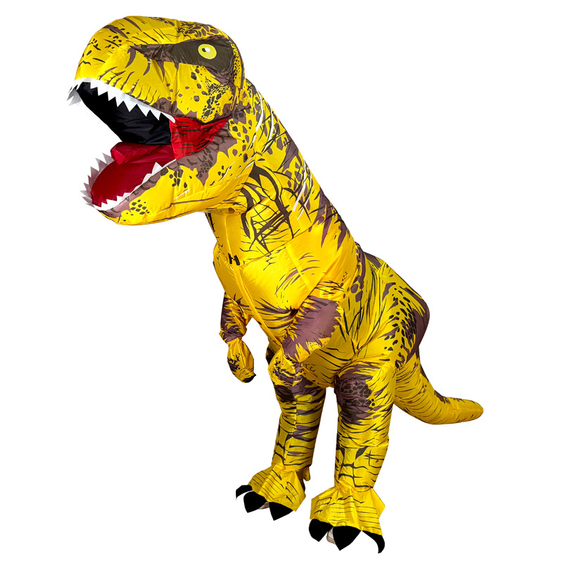 Venta caliente Traje inflable transfronterizo Dinosaurio de Halloween Alien Tyrannosaurus Rex Dress Up Ropa de actuación divertida Decoración de fiesta
