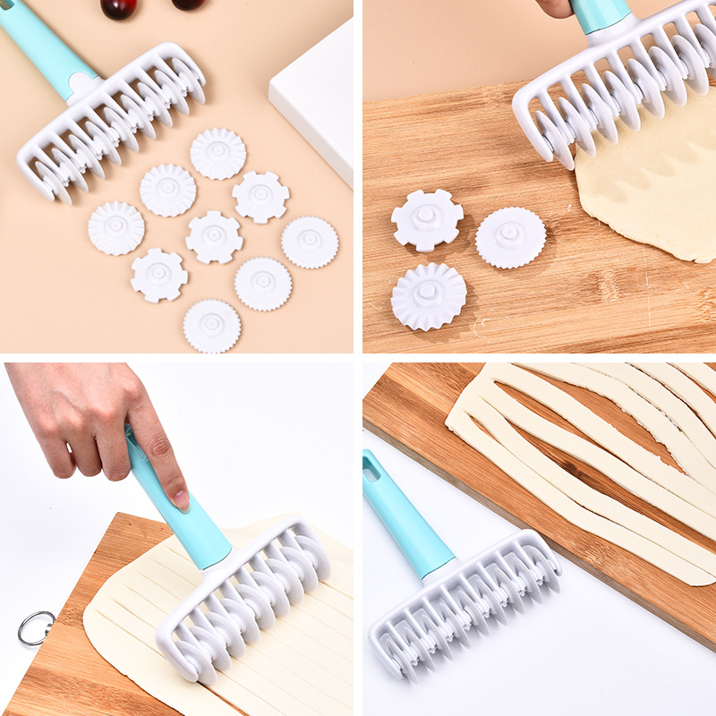 Juego de 37 Uds de rodillos, herramientas para hornear, cuchillo de rodillo, herramienta para fondant, molde para estampado de galletas, molde para estampado de pizza