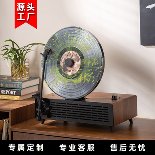 Modern Accessible Luxury Retro Record Player Living Room Study Ornaments Gramophone Wireless Bluetooth Vinyl Record Player Factory
