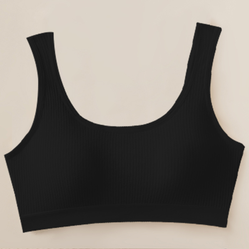ropa interior a prueba de choque de estilo deportivo para mujeres, pecho grande y pequeño, taza ligera sin marca, espalda hermosa sin anillo de acero, sujetador anti-caída.