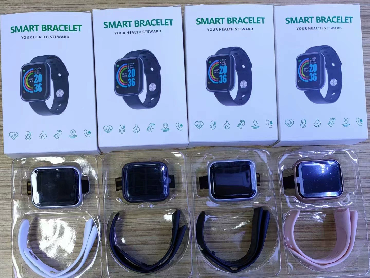 Bracelet, smart watch, D20, 44inch, tracks heartbeat, 116S