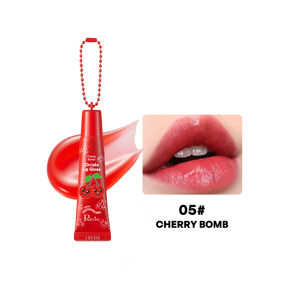 Amazon PAGE VINE serie de dibujos animados de frutas colgante esmalte labial refrescante y hidratante brillo labial comercio exterior transfronterizo