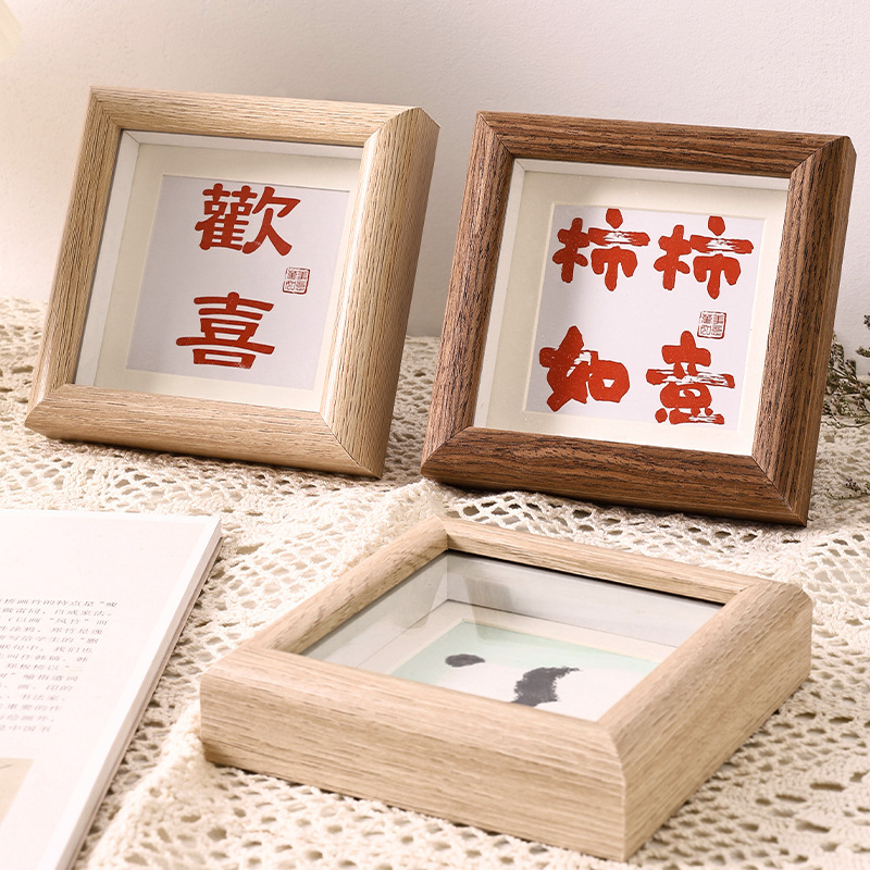 Square 4-inch hollow three-dimensional oil painting stick photo frame butterfly specimen diy hole board luminous photo wall decoration Square 4-inch hollow three-dimensional oil painting stick photo frame butterfly specimen diy hole board luminous photo wall decoration