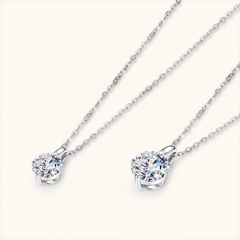 单钻莫桑石项链吊坠批发女