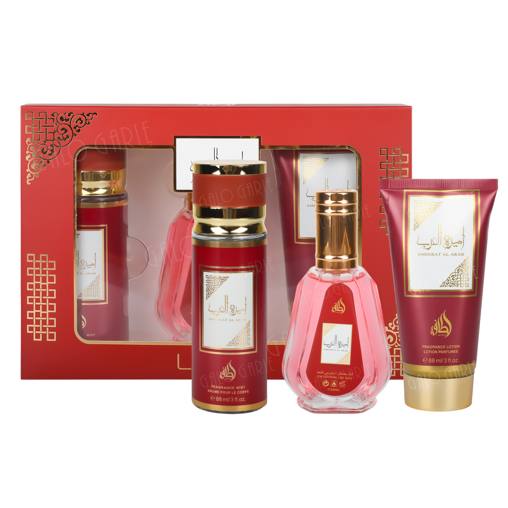 Ventas transfronterizas calientes Yara caja de perfumes Lattafa perfumes de Oriente Medio conjunto de perfumes para mujeres árabes