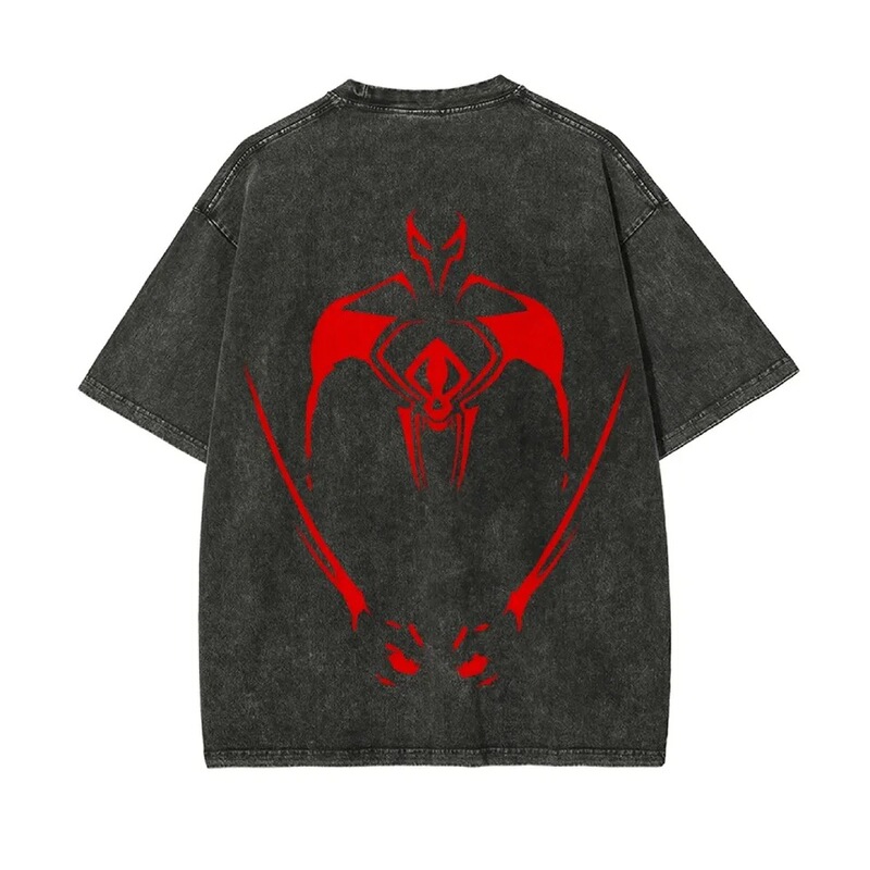 Casual Short-Sleeved Men's Popular Marvel Spider-Man Short-Sleeved T-Shirt Summer Wear Retro Comfortable Sports Washed Cotton Casual Short-Sleeved Men's Popular Marvel Spider-Man Short-Sleeved T-Shirt Summer Wear Retro Comfortable Sports Washed Cotton