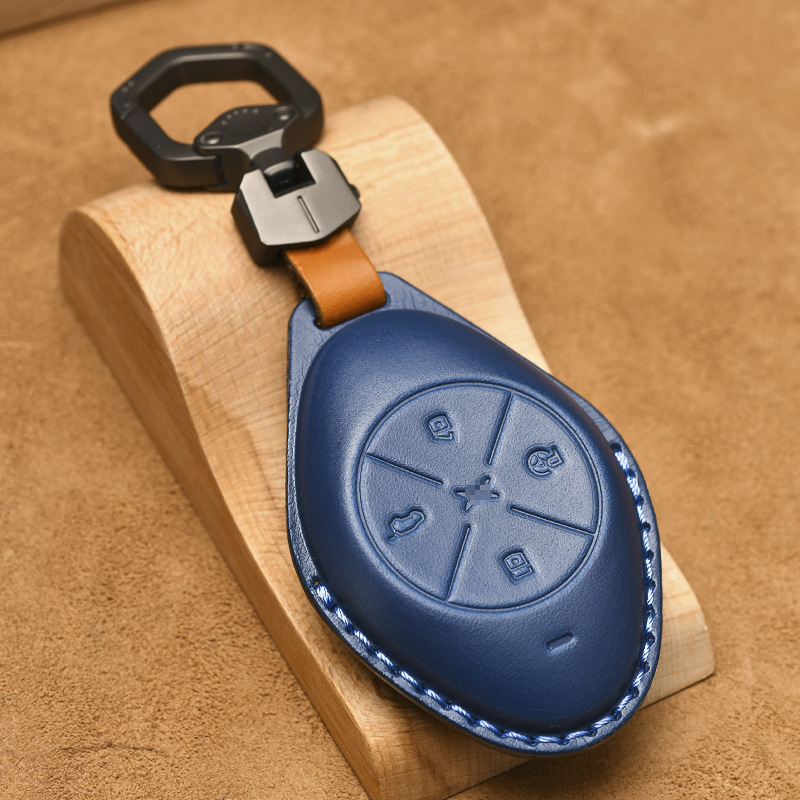 Suitable For Xpeng P7 Key Cover And G3 Special Car Leather Key Case Buckle Shell Simple