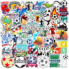 50枚クロスボーダーtemu新品グリーンサッカーステッカーアメリカン子供soccer stickerサッカーステッカー