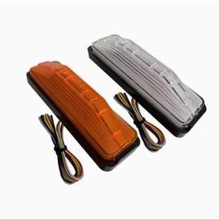 28Led Two-Color High-Position Brake Tail Light Side Light Turn Signal Light Suitable for Sweeper, Rv, Cargo Truck Modification