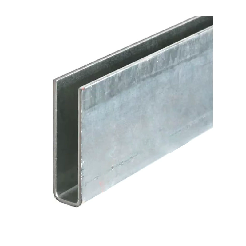 Glass crooked fence with stairs, groove