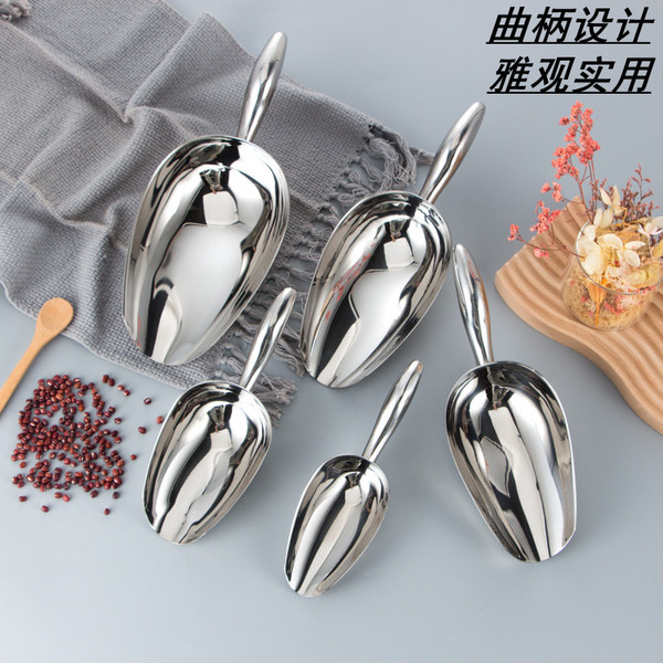 Thick stainless steel ice shovel flat shovel ice cubes shovel shovel…
