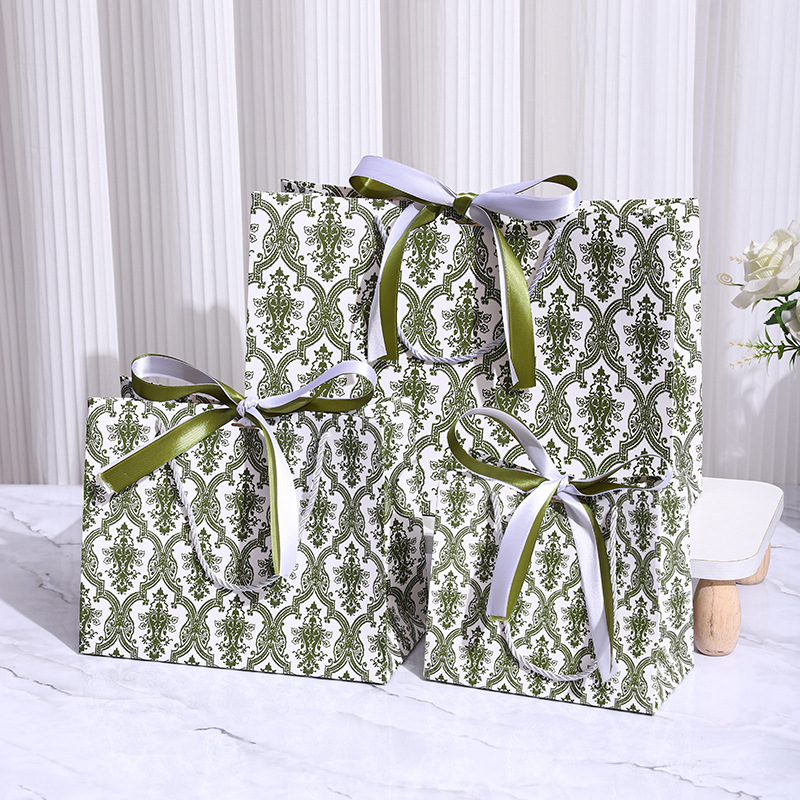 구찌 [흰색과 녹색], 흰색 판지 230g, 미니 사이즈 15*14*7