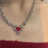 Ruby pendant, brand necklace hip-hop style, chain for key bag , Japanese and Korean