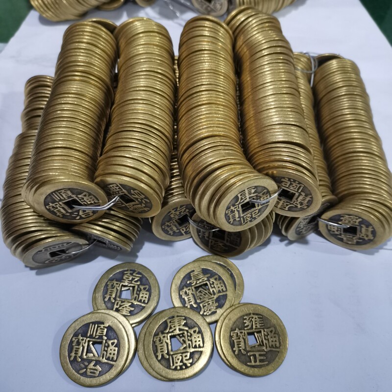 Tengda copper manufacturers wholesale brass 2.8 copper coins thickened pure copper 2.3 five emperor copper coins antique yellow thick copper coins