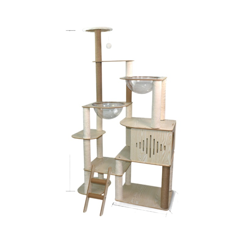 Gato escalada rack espacio Cápsula de lujo integrado gato escalada rack lujo espacio cápsula gato nido gato acostado columna suministros para mascotas