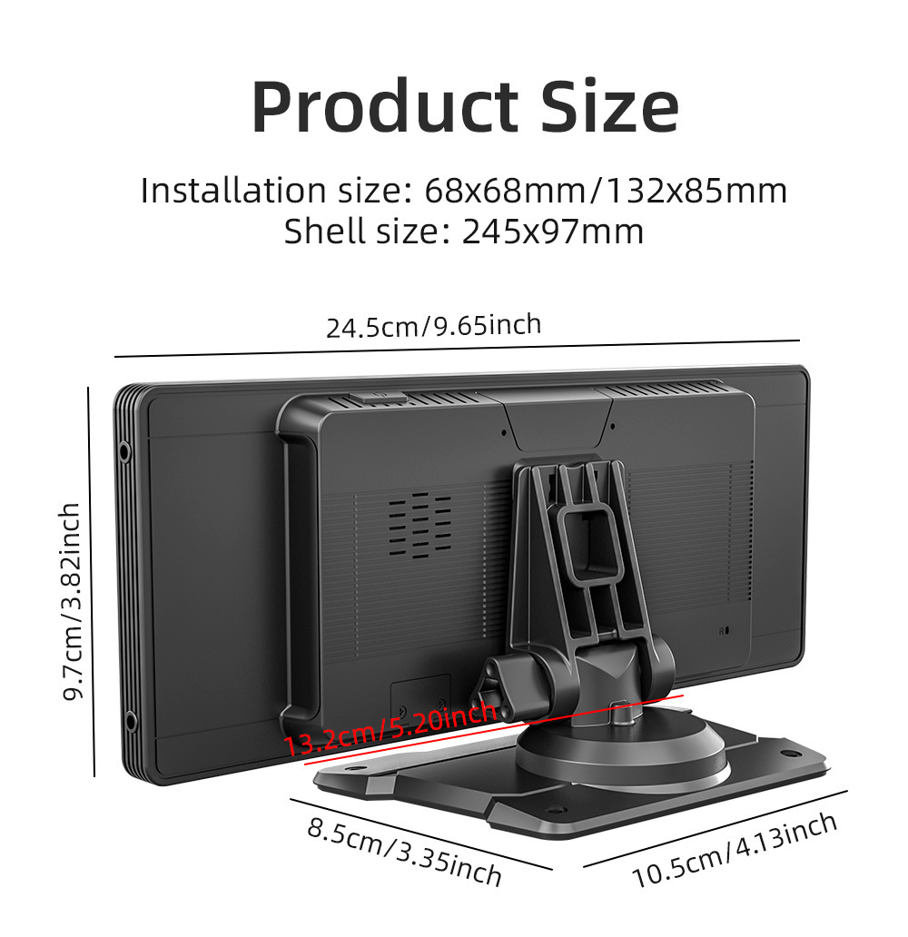 10.26-inch new smart screen central console dashcam car navigation wireless carplay portable car screen