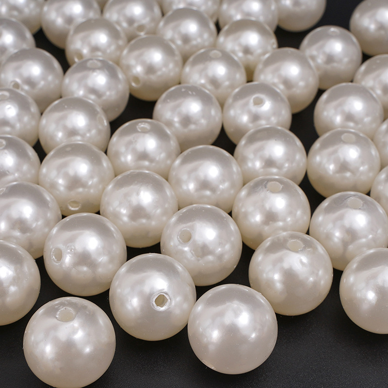 ABS agujero imitación de perlas DIY accesorios de joyería de perlas hechas a mano material de collar de pulseras