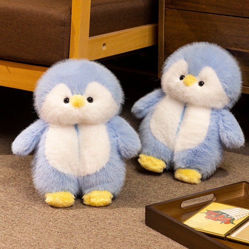 Penguin Baby Zapatillas de algodón mujeres lindas bolsas de pelusa Penguin hogar de fondo grueso invierno damas interior calentamiento zapatillas de lana