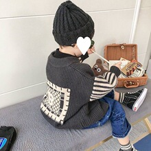 男童春装2024新款儿童男孩洋气春秋款童装中小童针织开衫毛衣外套