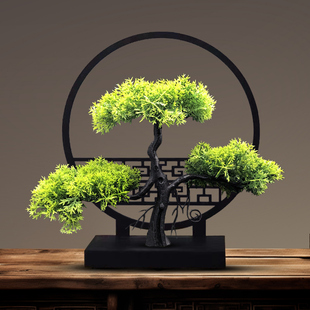 Screen Ornaments, New Chinoiserie Artificial Green Plants, Welcoming Pine, Chinoiserie Entrance Hall, Living Room Desktop, Wedding Home Decoration