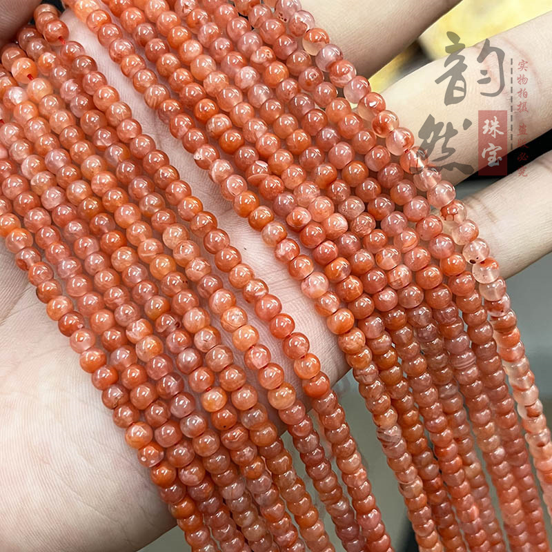 天然南红玛瑙老型珠半成品 diy手链锁骨项链樱桃南红桶珠饰品散珠|undefined