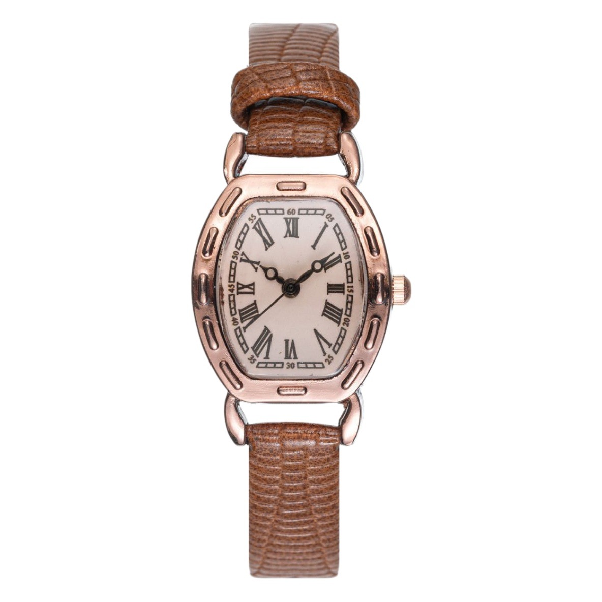 Reloj de barril de vino retro pequeño reloj de barril de vino correa de mujer elegante pequeño reloj cuadrado movimiento de cuarzo reloj de mujer al por mayor