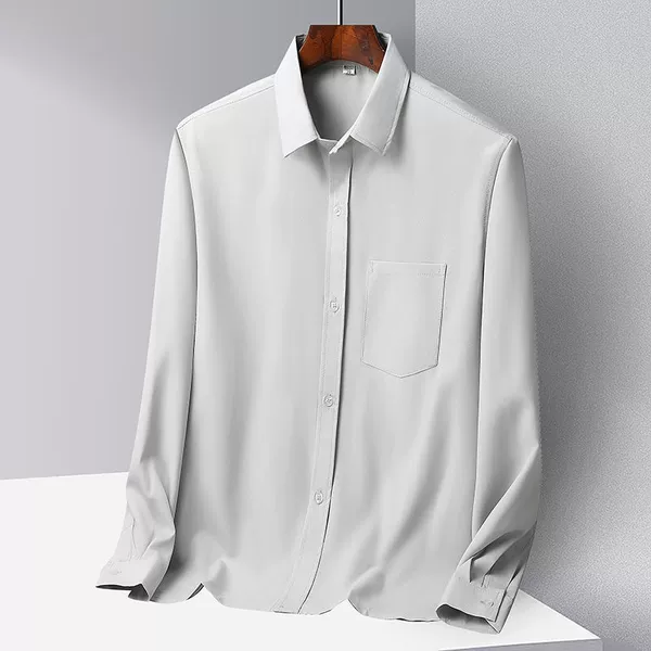 Long -sleeved light gray