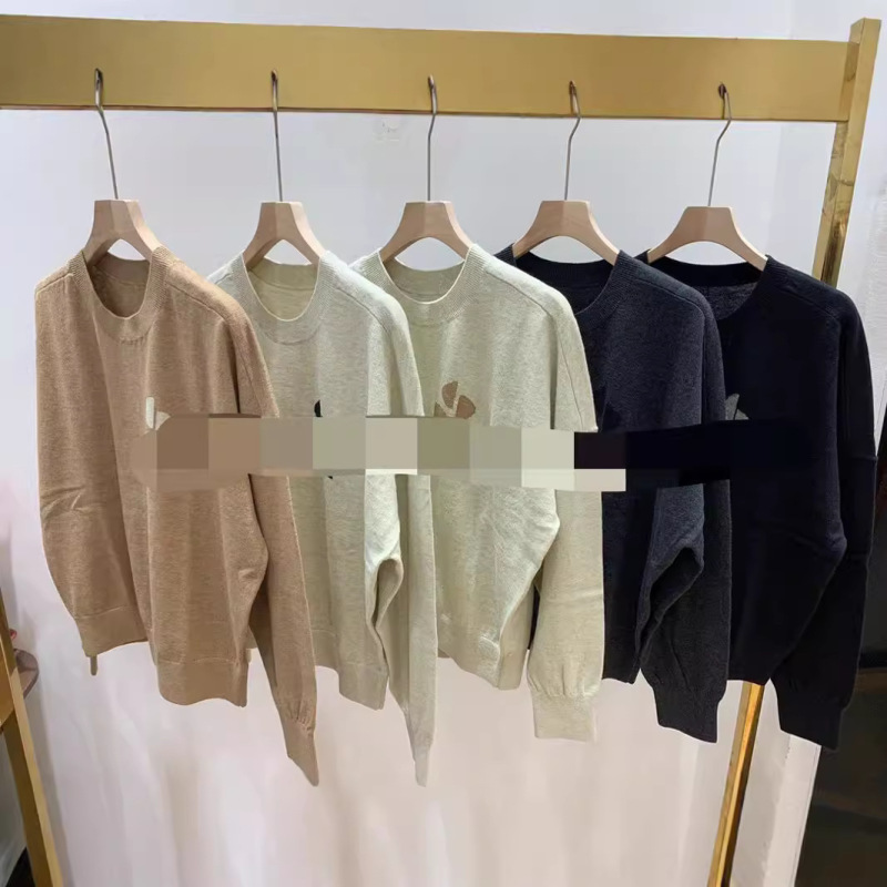 Chunyuan Tail Goods Isabel Mara*T Round Neck Intarsia Knitted Sweater Customer-Supplied Cotton Wool Fabric Autumn and Winter New Style