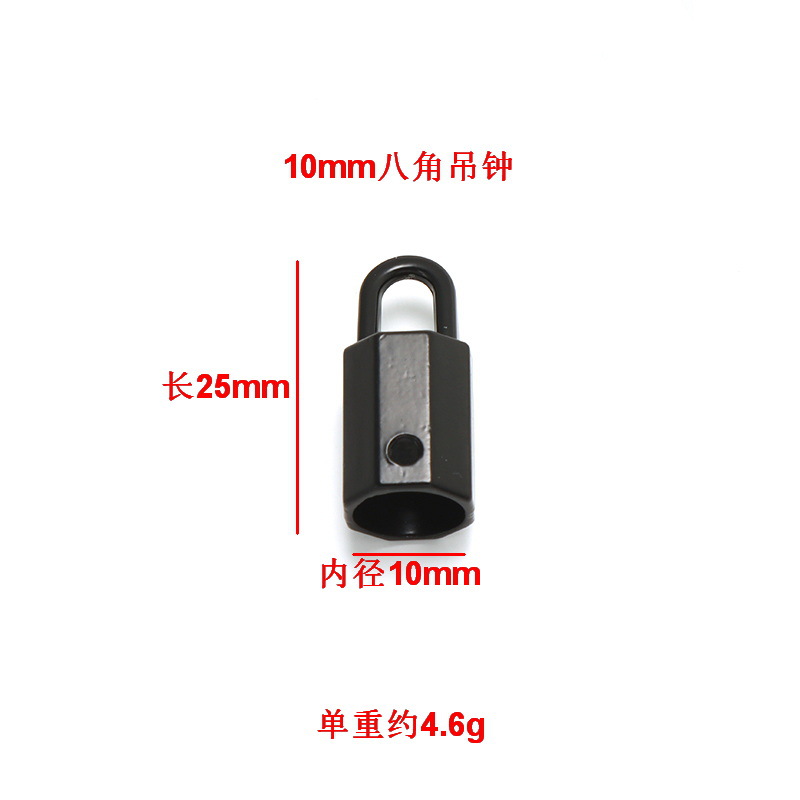 Spot aleación de zinc natación negro reloj colgante accesorios de cuerda de cubo cuerda de correa de tejido cola hebilla de reloj colgante octogonal