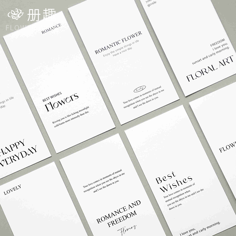 Inswind simple Inglés tarjetas de flores paquete de flores tarjetas de felicitación tarjetas de regalo floral tarjetas de decoración