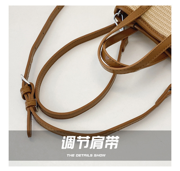 Summer straw woven beach bag 2025 New style seaside vacation handbag, simple and versatile bucket bag, woven crossbody bag Application Scenario