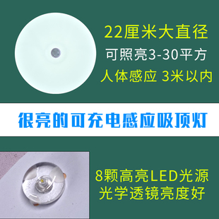 Wiring-free ceiling lamp charging induction lamp human body induction wireless magnetic solar radar induction corridor aisle