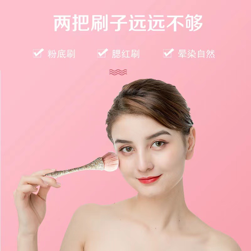 Nuevo cepillo de maquillaje en polvo suelto de gran tamaño solo en stock cubilete rubor cepillo trabajador de belleza