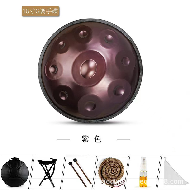 Instrumentos musicales Disco de mano Batería Handpan de grado profesional Disco de mano 440Hz 432HZ Tambor etéreo Tambor de lengua de acero Exclusión transfronteriza