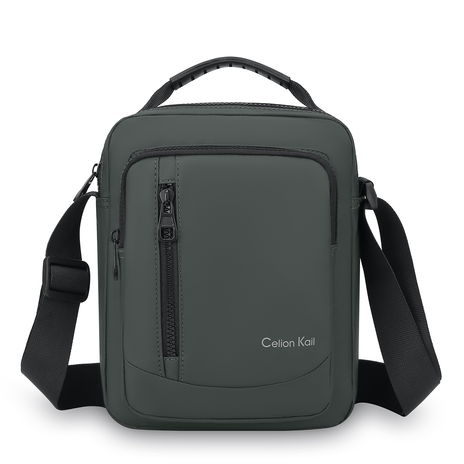 Bolso pequeño para hombre 2025 nuevo bandolera de un solo hombro mini pequeña cremallera multicapa casual moda todo fósforo pequeño bolso de hombro