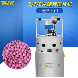 ZP-5-7-9B广州晨雕 软水盐全自动旋转式压片机 盐球压片机制片机